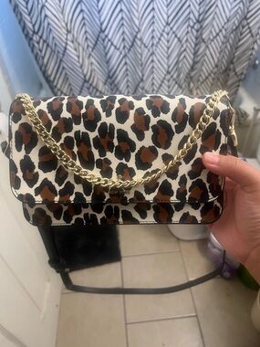 kate spade Leopard Print Chain Crossbody bag